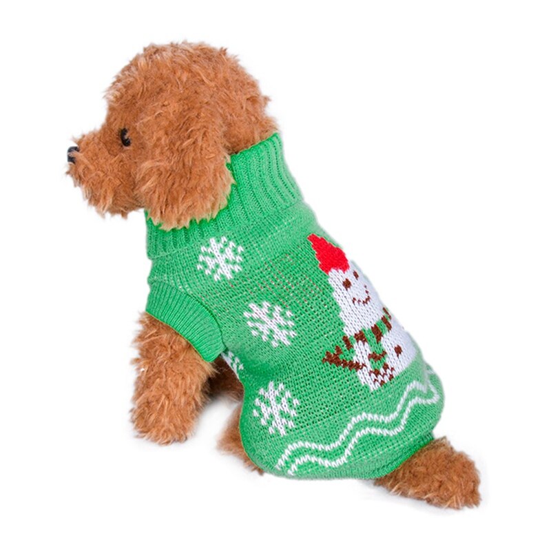 Kæledyr uldfrakker hund juletrøje julemanden vinter varm strik tøj til hunde chihuahua kæledyr kostume til hunde pro