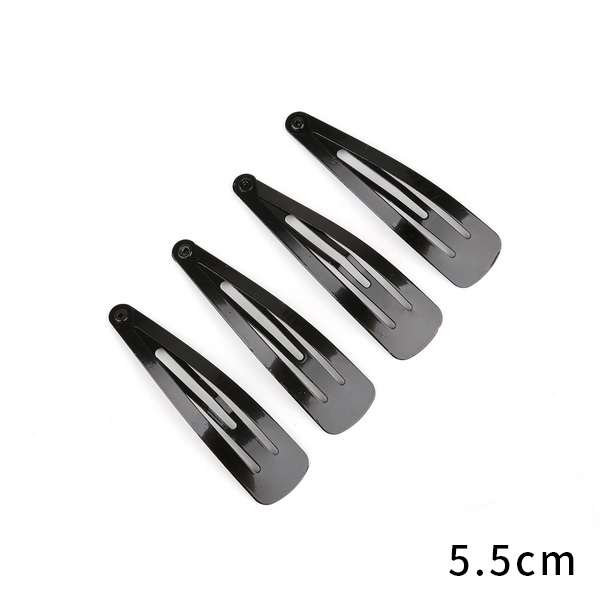 20pcs/bag Iron Hair Ornaments Duckbill Folder Waves Hairpins Base For Hair Clip Claw Findings Jewelry Making: 55mm Black