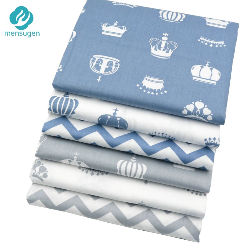 Mensugen crown chevron 100%  bomullstyg meter för patchwork quiltning baby sängkläder spjälsäng filt sömnad material