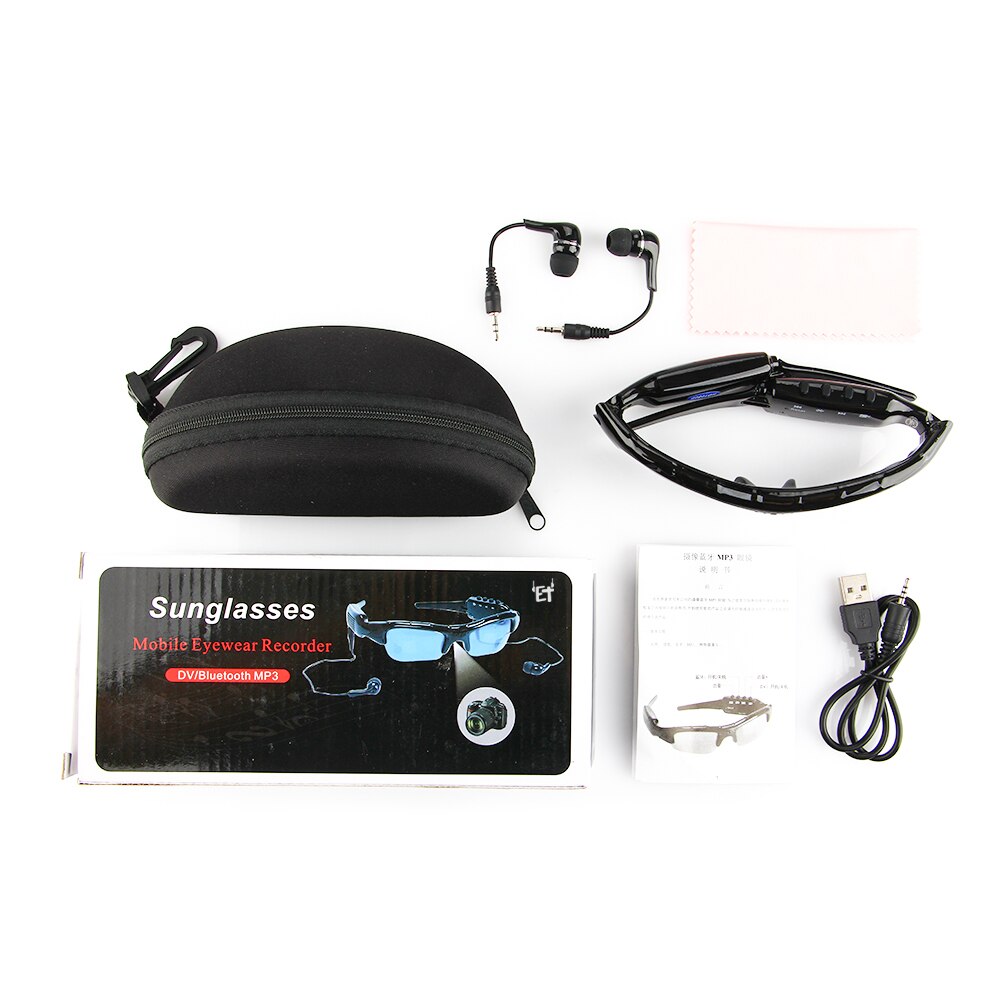SM07 Multifunctional Camera Sunglasses with Bluetooth Headset HD Sports Driving Forensics Recorder Polarized Lens Camcorder