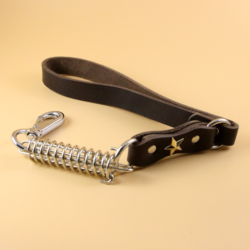 Laisse en cuir pour grands chiens | Chaînes pour chiens de printemps, bonne , Husky Labrador, laisse courte, corde de Traction, accessoires pour animaux de compagnie