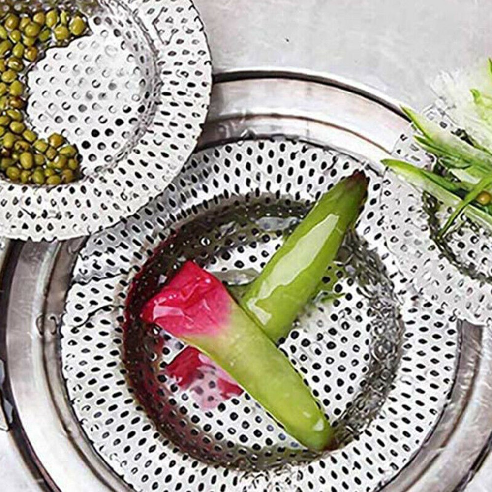 Filtros de fregadero de agua, colador de malla para fregadero, herramienta de cocina, cubierta de desagües de suelo de baño de acero inoxidable, herramientas de tapón de captura de pelo para ducha