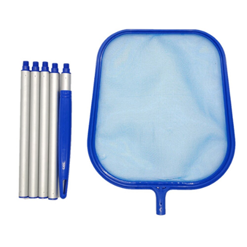 Blå pool rengöring nät verktyg bärgning nät mesh pool skimmer lövfångare väska pool renare tillbehör