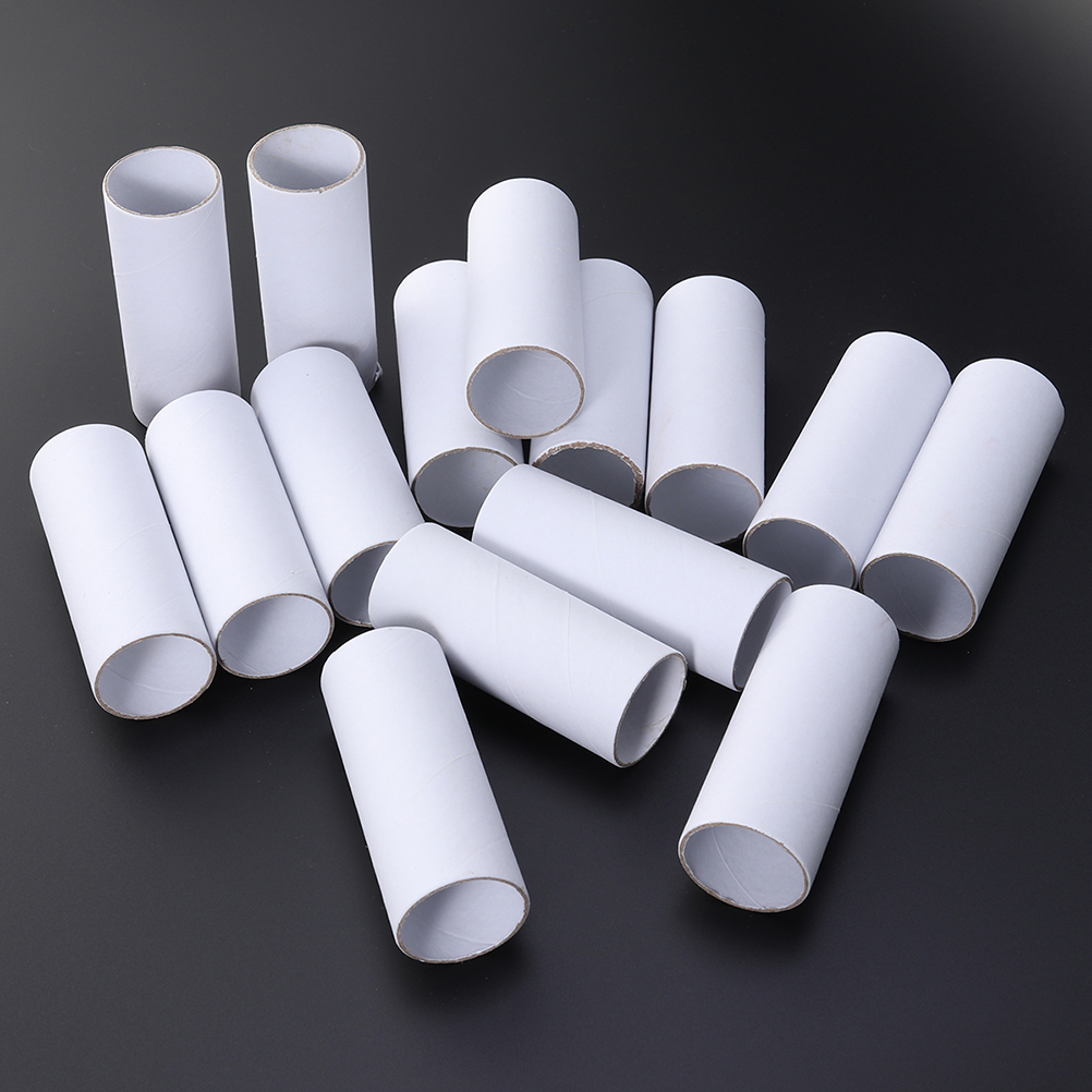 12pcs Kraft Paper Tubes Cardboard Tubes for Storage Art Drawings Posters Paintings Protector (White)