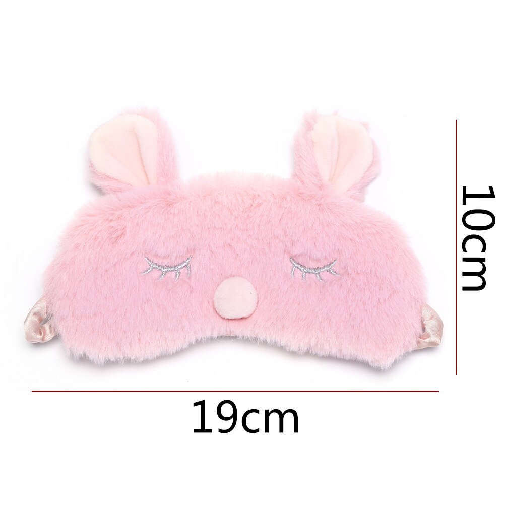 Eye Care Tool Sleep Eye Mask Cartoon Plush Eye Shade Bandage Rest Travel Relax Sleeping Aid Blindfold Cover Eye Patch
