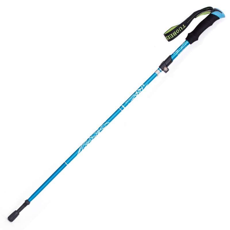 -TUOBEIS 5-Section Telescopic Trekking Pole Walking Sticks Portable Nordic Outdoor Climbing Stick Hiking Poles: Sky Blue