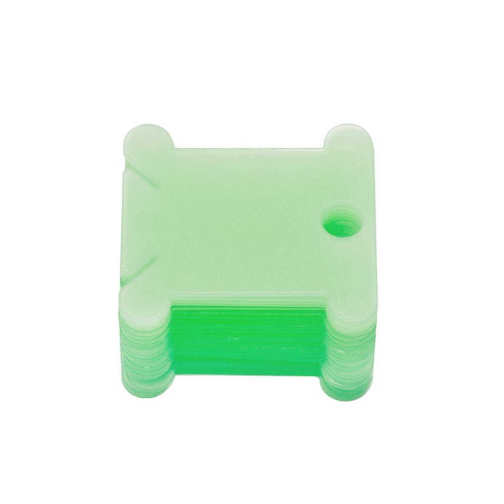 120PCS Embroidery Thread Holder Floss Craft Bobbin Cross Stitch Storage Holder Plastic Sewing Thread Board Card Thread Organizer: green / 100PCS