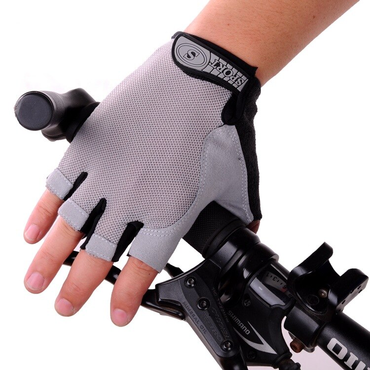 outdoors Men Gloves Half Finger Soft Fabric Breathable Anti Slip Weight Lifting Sports Gym Gloves Sports Gym Gloves Wrist