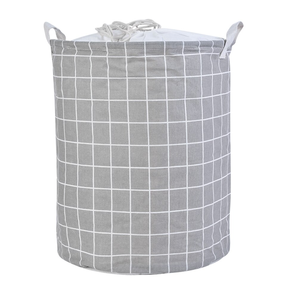 1pc Cotton And Linen Dust Collecting Bucket Hamper Washing Toy Dirty Clothes Storage Organizer Laundry Baskets Bin 35x45cm: E8 35x45cm