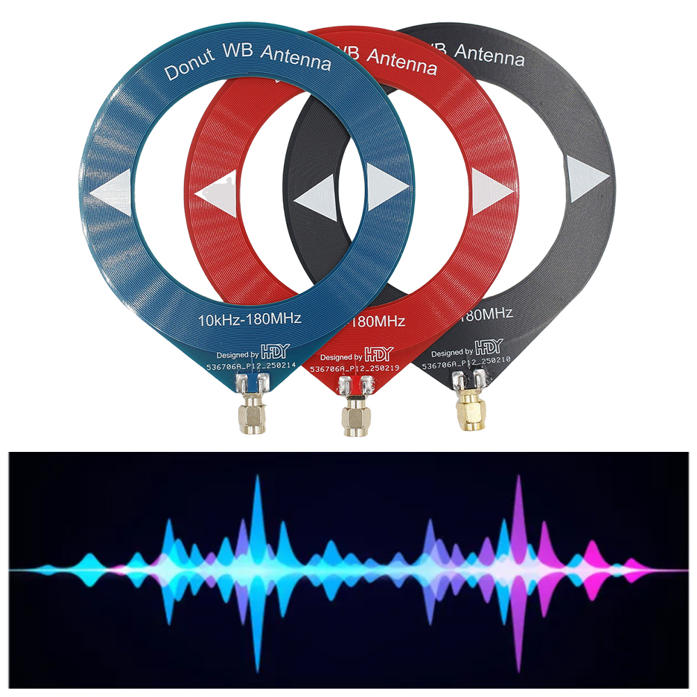 Mini Circle Antenna 10kHz-180MHz MW SW Looping Antenna Donut Broadband Antenna Donut WB Antenna for Radios Walkie Talkies SDR