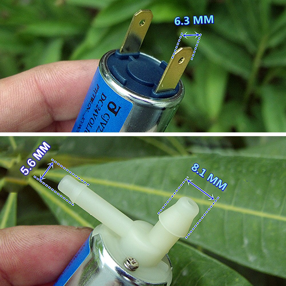 N/C Normally Closed Micro Electric Solenoid Valve DC 24V Wires Gas Water Air Control Exhaust Valve Electric Water Inlet Valve