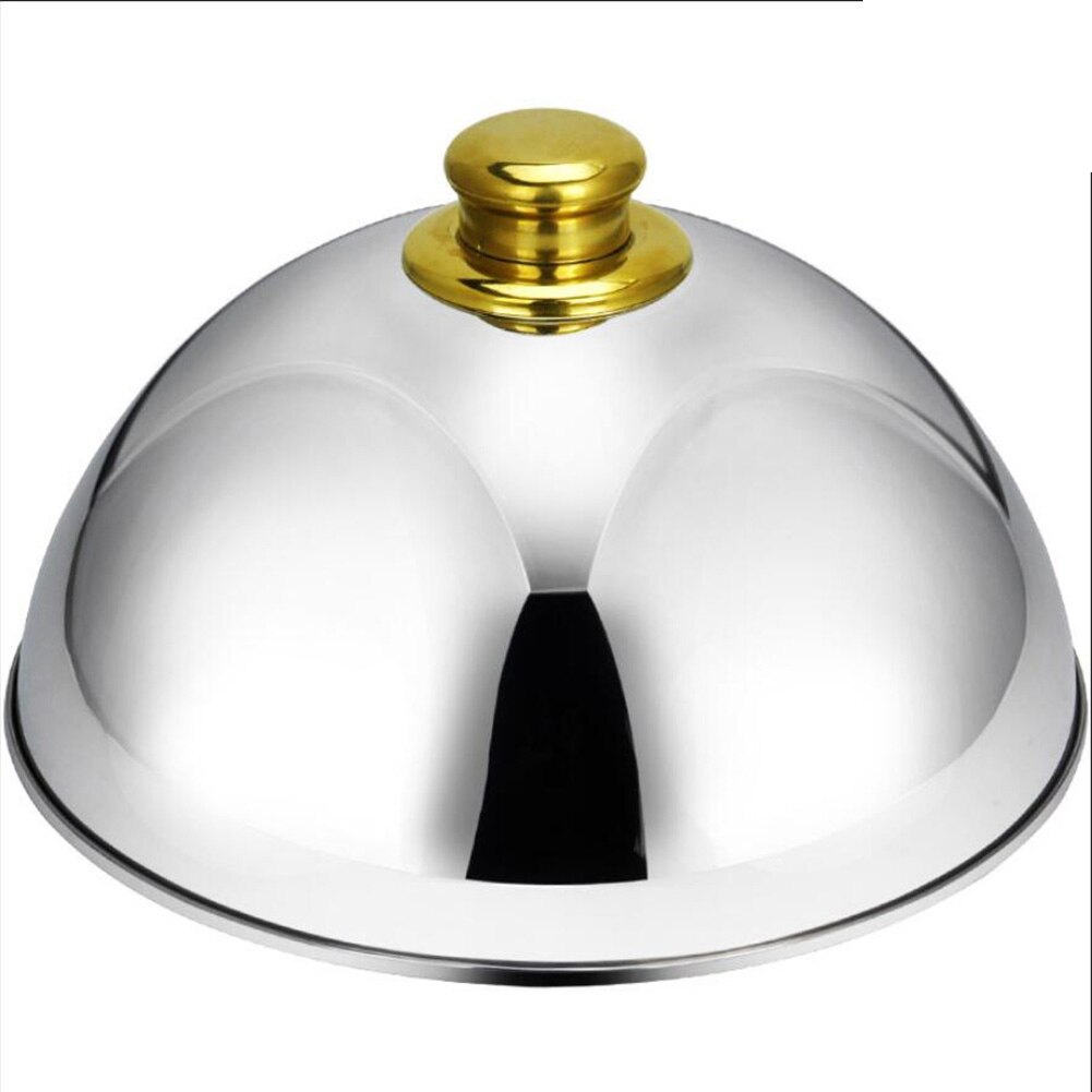 Stainless Steel Food Meal Cover Steak Cover Cheese Melting Dome Serving Dish Food Cover For Home Hotels Banquet Cookware Parts: C