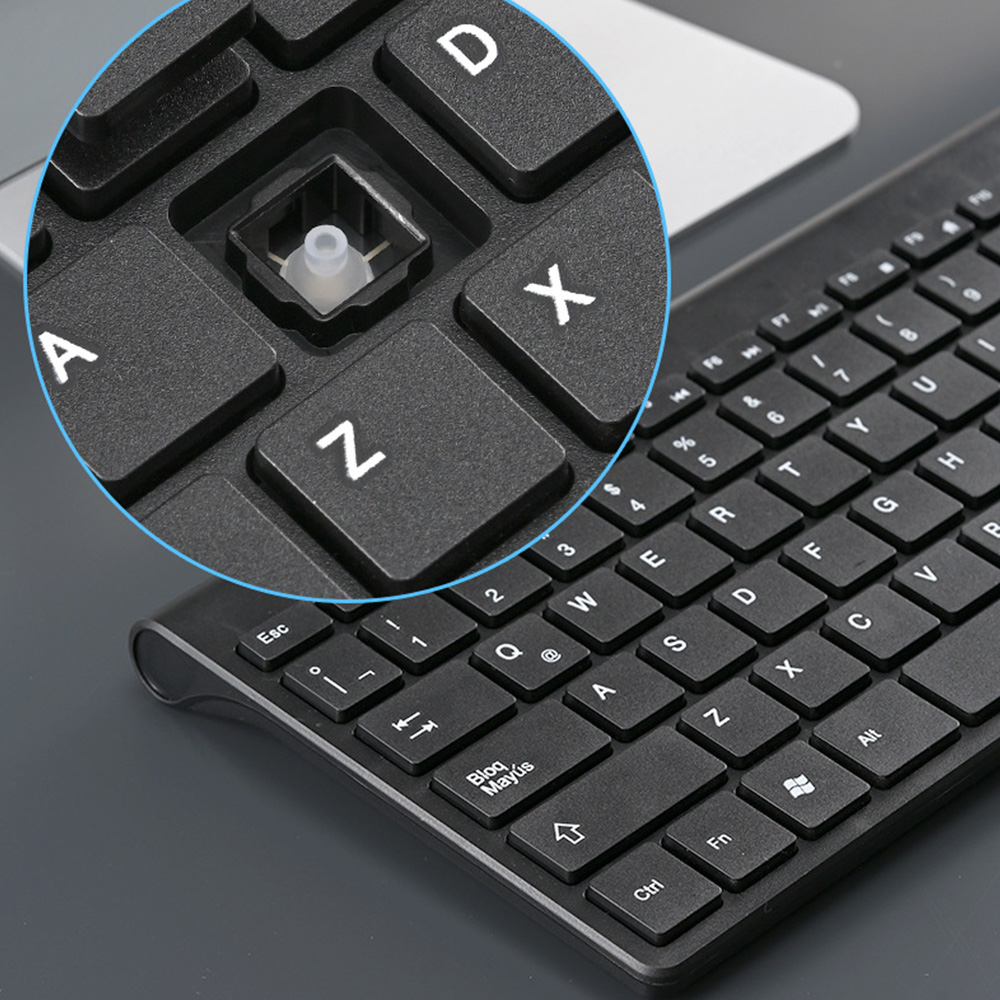 Spanish Keyboard Wireless Mouse For Game PC Player TV Spanish Keyboard and Mouse Set 78Keys Gaming Keyboard