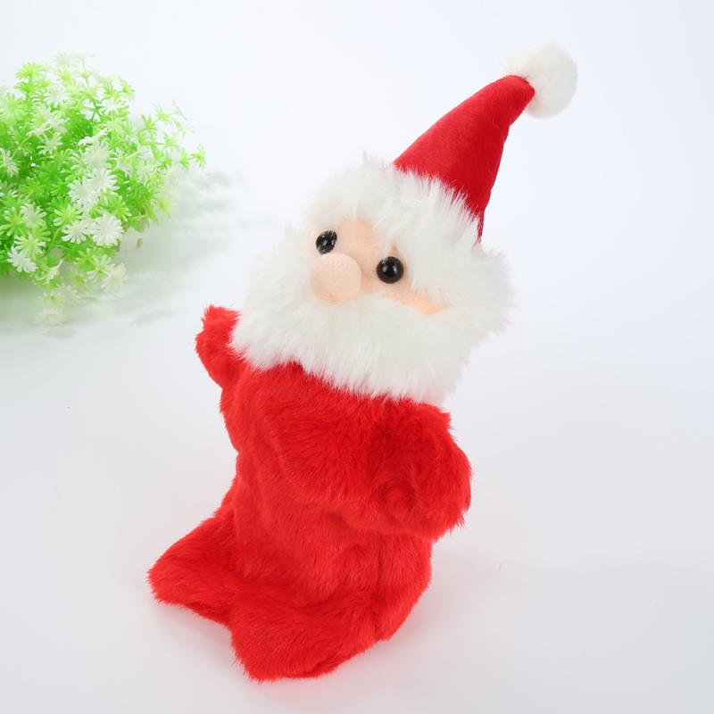 Santa Claus Hand Puppet Doll Pretend Performance Children Animal Telling Gloves Children Plush Dolls Christmas Party