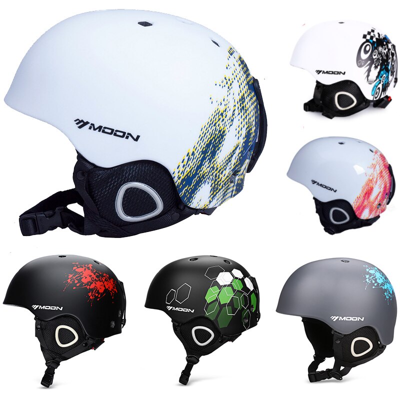 Outdoor Integrated Skiing Helmet With Adjustable Strap Air Vent Sports Helmets For Cycling Skating Skiing