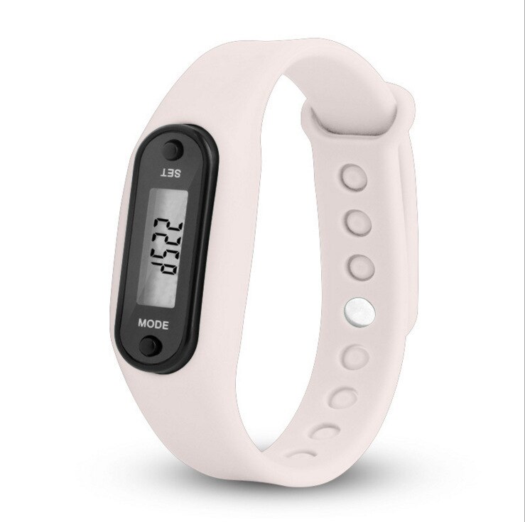 Newest Pedometer Sport Activity Tracker Step Counter Bracelet Band Sport Smart Wrist Watch Bracelet Display Fitness Step Tracker: White