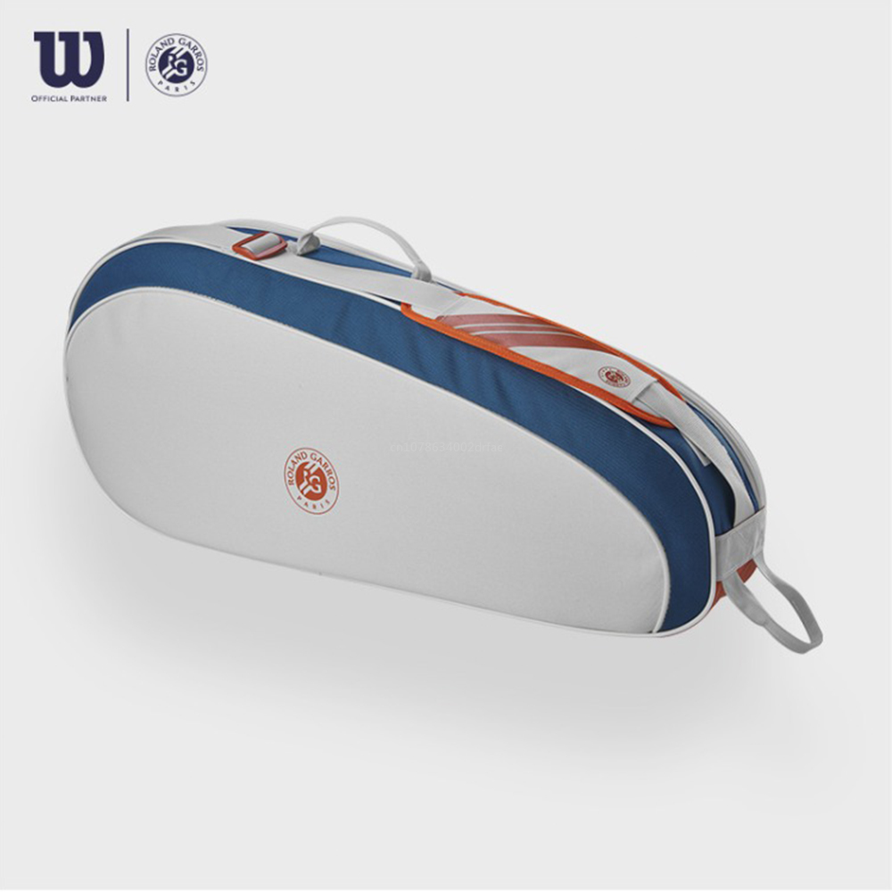 Wilson 2024 Team Roland Garros Rugzak Frans Open Multifunctionele Grote Capaciteit Oranje Blauw Grijs Dubbele Schouder Tennistas: Default Title