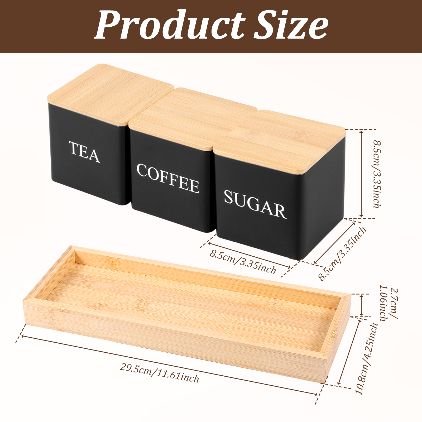 Boîte de stockage de grains de café, 3 pièces, thé, sucre, bouteille fendue de grains de café, boîte de scellage de café, accessoires de cuisine