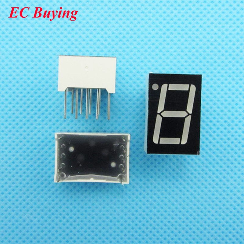 50pcs 1 bit 1bit Digital Tube Common Anode Positive Digital Tube 0.56" 0.56in. Red LED Display 7 Segment Digit
