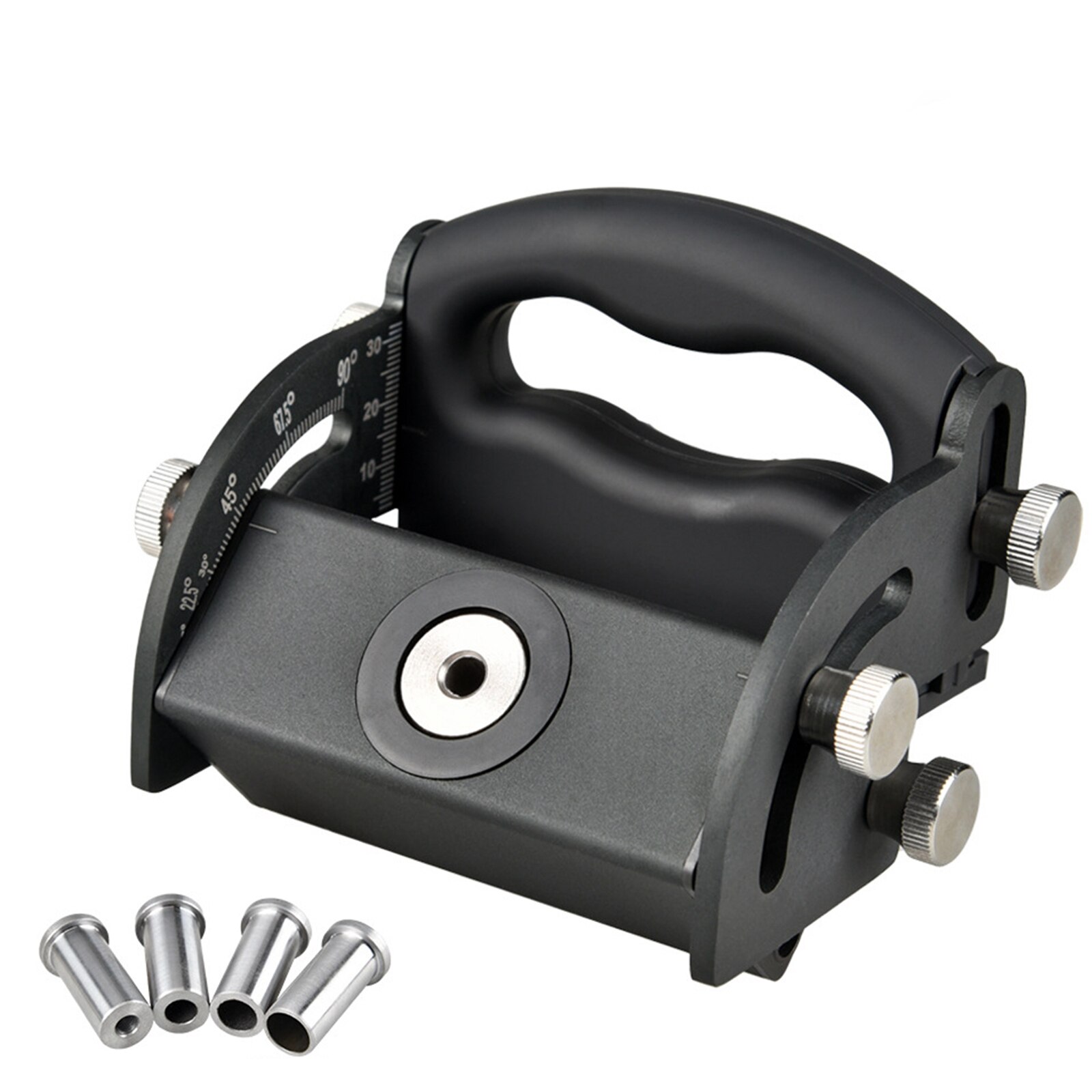 Multifunction Power Tool Metal Drills Set Carpentry Tools Woodworking Oblique Hole Locator Wood Splicing Installation Tool: black