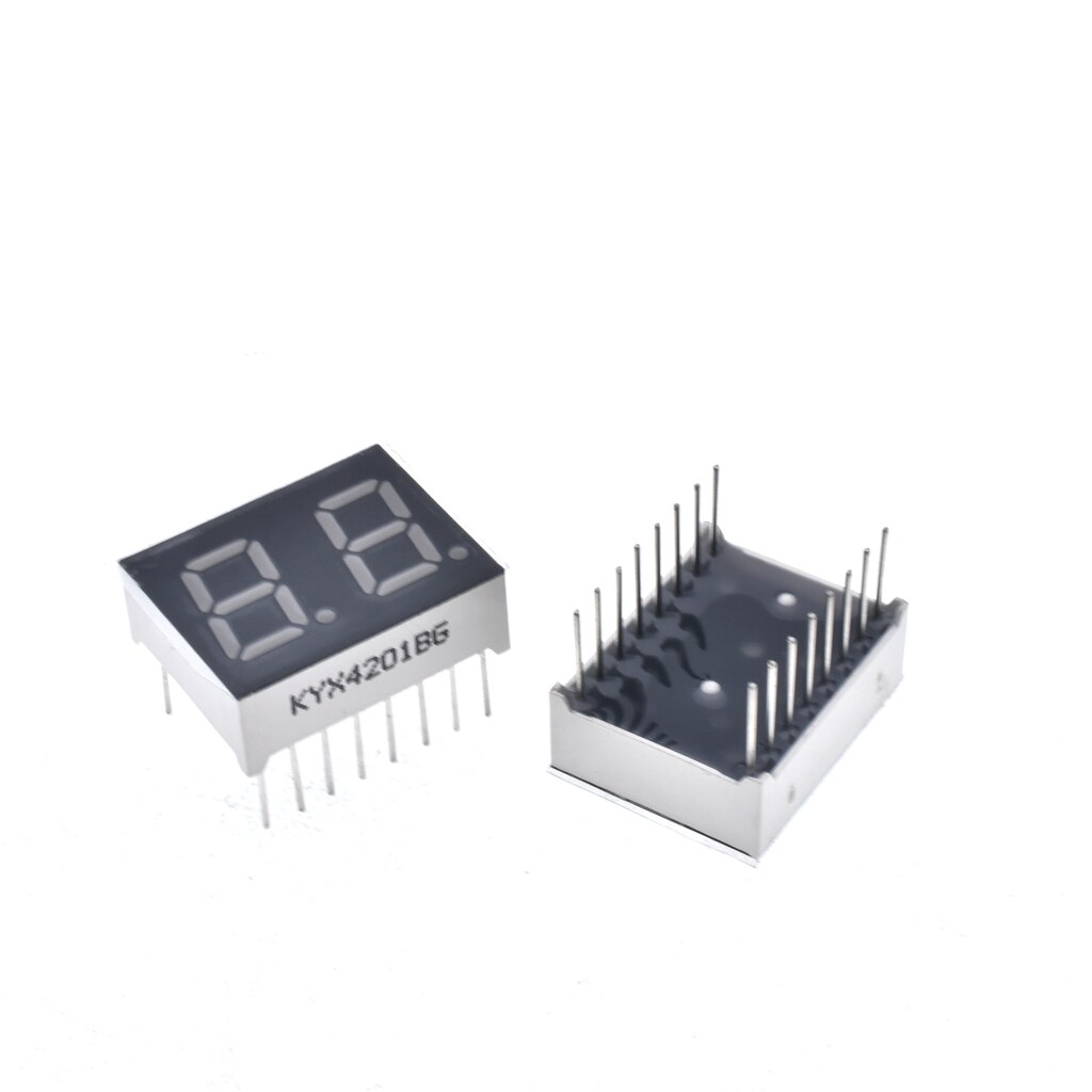Cátodo/ánodo común, pantalla LED de 7 segmentos, 0,4 pulgadas, rojo/amarillo, verde, tubo Digital de 2 bits, 16 Pines, tubo Digital LED