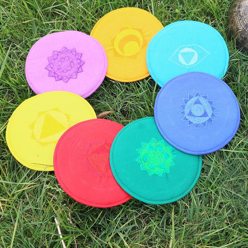 Goede Handgemaakte Himalaya Klankschalen 7 Chakra 7Pcs Set Kussen Pads