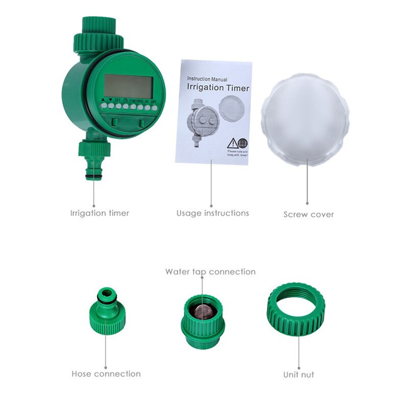 Solenoid Valve Automatic Electronic LCD Display Intelligent Watering Timer Garden Watering Irrigation Controller System Timer