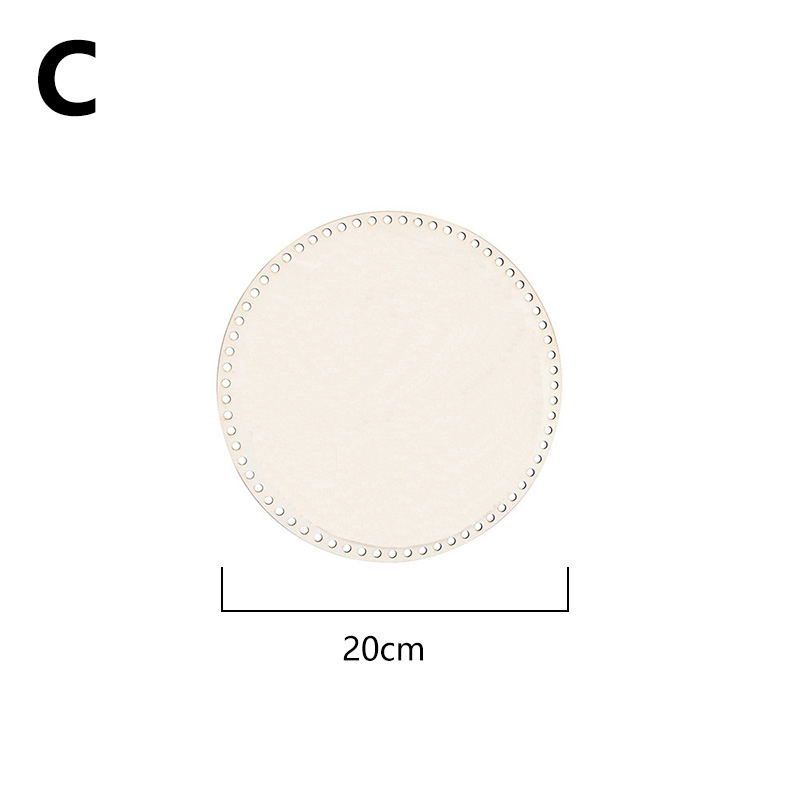 1pc Häkeln Holz Korb Basis Hand gewebte leer Unterseite Tasche Bord Kreative Diy Korb Weben Handwerk Machen Liefert: Kirsche