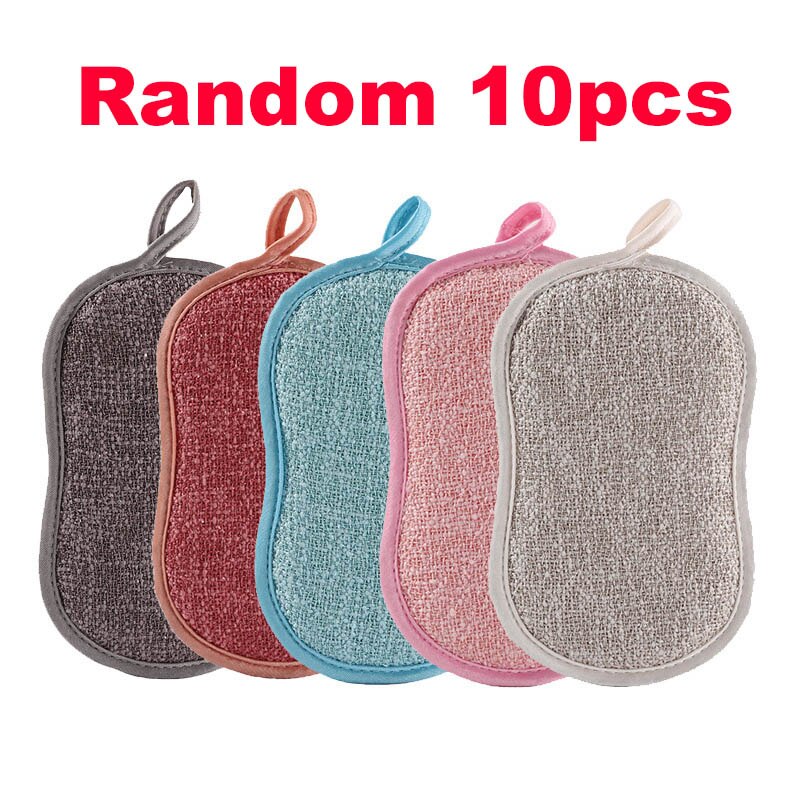Household Magic Sponge For Moving Kitchen Accessories Bathroom Cleaning scourer pan brush Scouring Pad: 10pcs