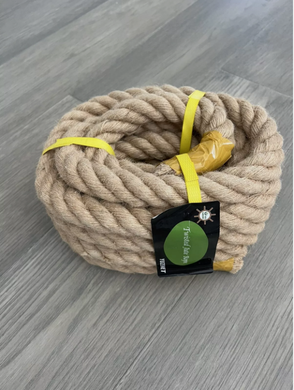 Corde de Jute naturelle 40mm 1-10M, corde de chanvre, ficelle de Jute solide pour l'artisanat, jardinage, décoration de hamac