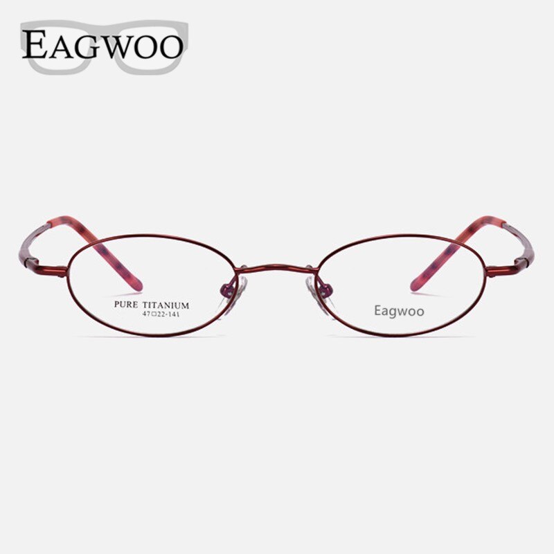 Pure Titanium Brillen Kleine Optische Frame Geschikt Voor Hoge Sterkte Power Vrouwen Prescription Bril Ovale Vorm Spektakel