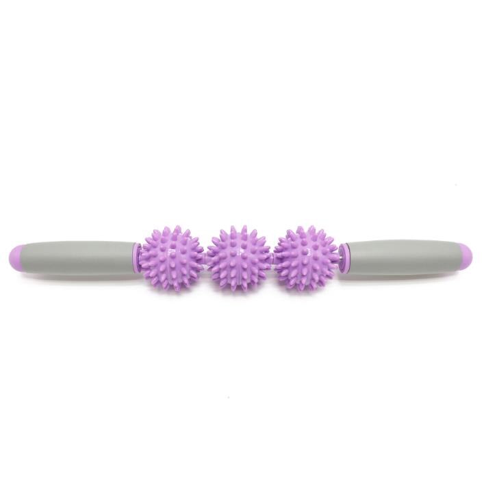 Yoga Hedgehog Ball Massage Stick To Relax The Fascia Muscles, Used To Massage The Legs, Back, Neck, Various Parts Of The Body.: Purple