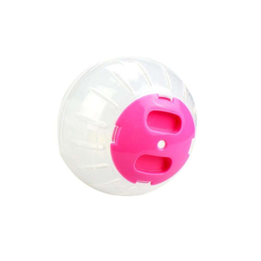 Lille kæledyr kørebold plast grundstødning jogging hamster hamster forsyninger tilbehør kæledyrsøvelse legetøj lille  e1 q 8: Lyserød