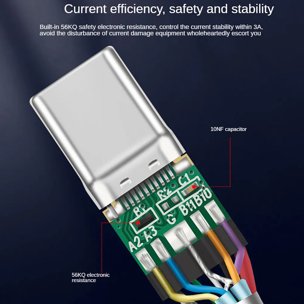 USB3.1 10Gbps Type C Cable USB A to USB C 3.1/3.2 Gen2 Data Transfer USB C SSD Hard Disk Cable PD 3A 60W QC 3.0 Charge Cable