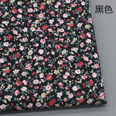 Tejido con estampado Floral de popelina, tejido de algodón de 14x50cm con de popelina para costura de retazos de ropa, vestido, blusa, accesorios hechos a mano: Fabric 3