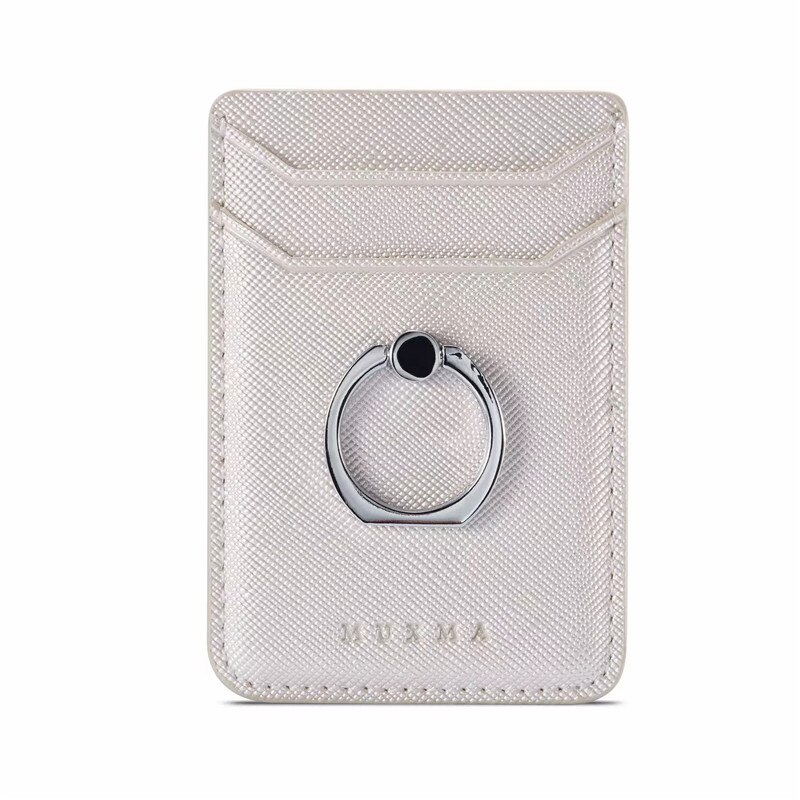Universal Cellphone Wallet Card Holder Mobile Phone Wallet Credit ID Card Holder Adhesive Pocket Sticker Case Rose Gold /Black: White