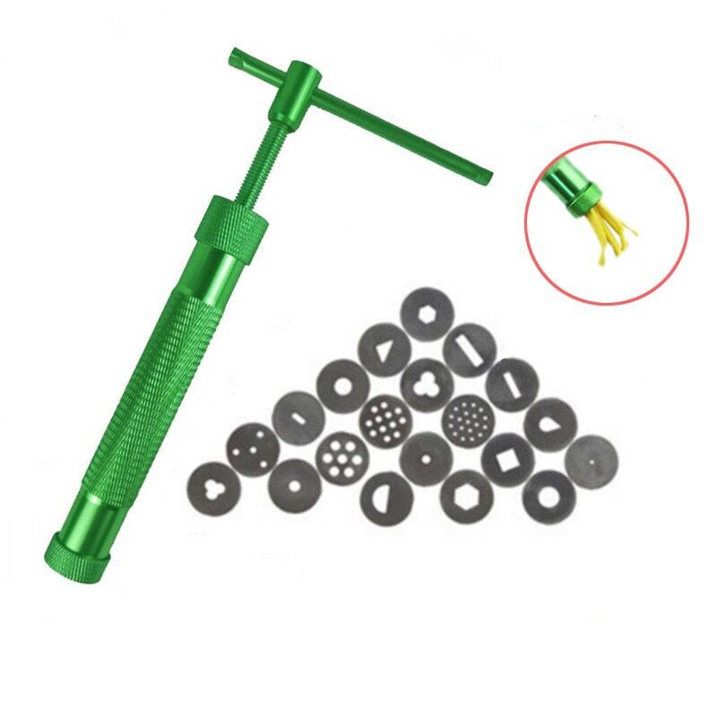 20 Discs Sugarcraft Klei Fimo Extruder Decoratie Cake Sculptuur Craft Suikerpasta Extruder Fondant Craft Beeldhouwen Modeling Tool