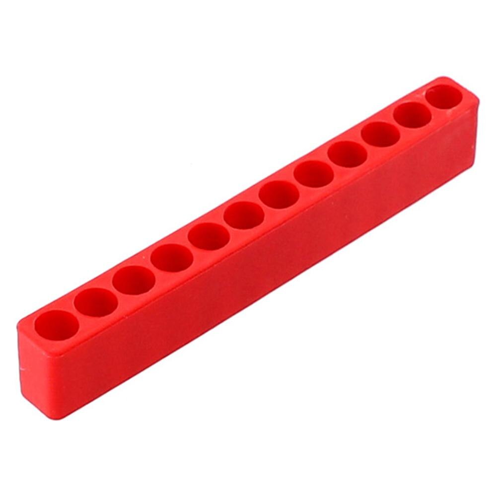 5pcs/set Multi Holes Hex Shank Bit Holder Soft and Moderate Durable Plastic Injection Screwdriver Plastic Head Storage Case