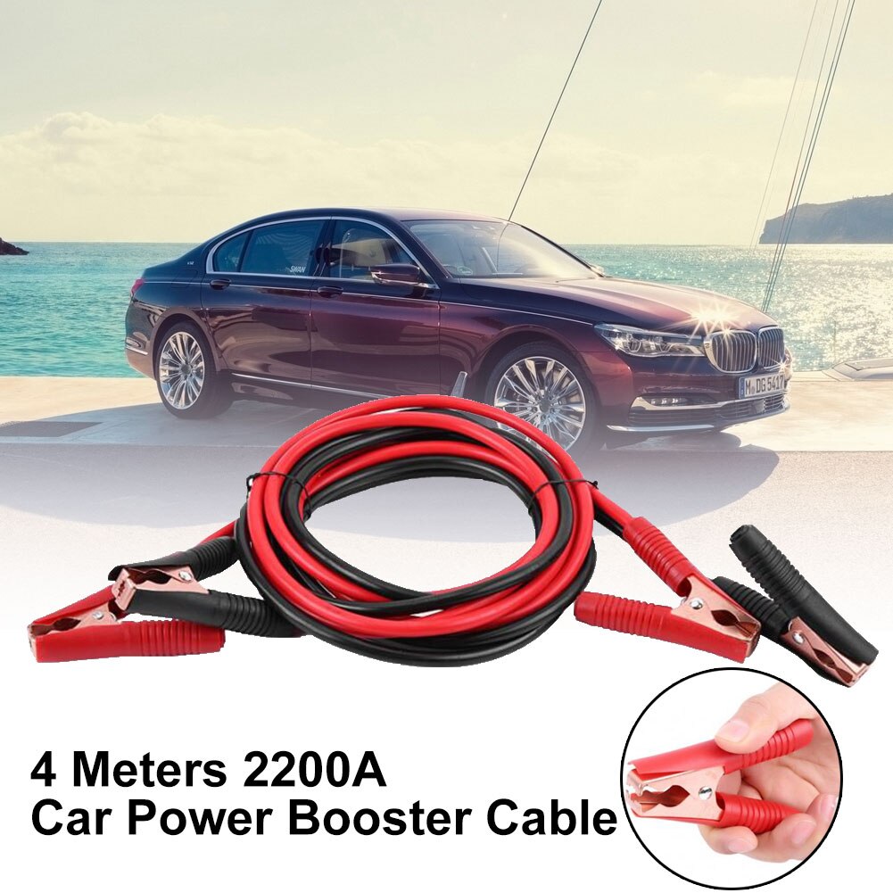 4m 2200A Car Vehicle Power Booster Cable Emergency Battery Jumper-Wire Cord