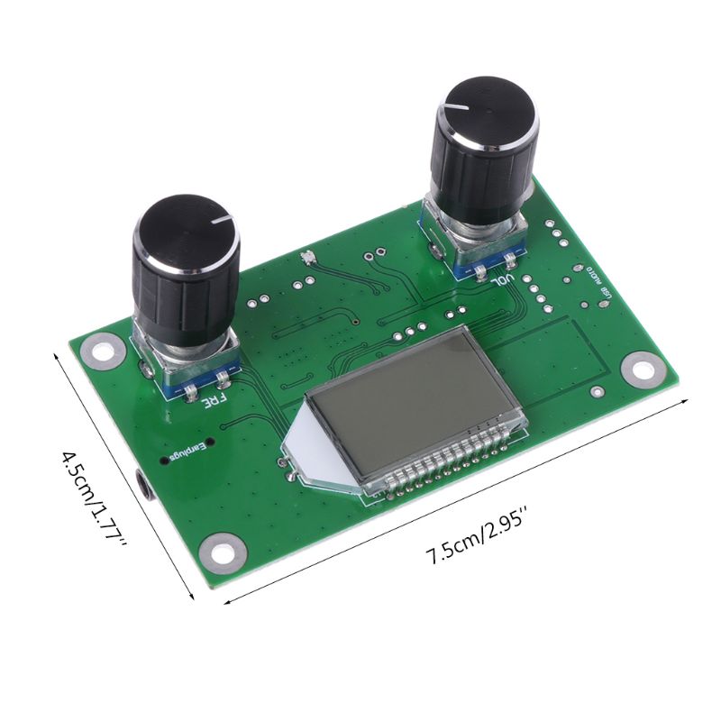 Módulo receptor de rádio fm estéreo digital 87-108mhz dsp &amp; pll lcd + controle serial