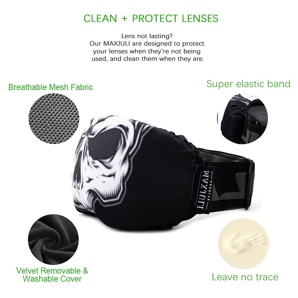 MAXJULI Goggle Cover Microfiber Protective Goggles Protector,Ideal for Snow Ski Goggles Protect Scratch dustproof 3000