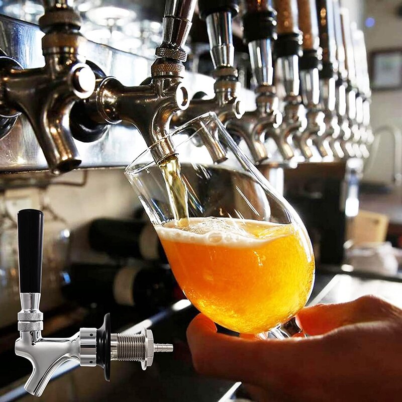 Beer Faucet Draft Beer Faucet Kit Craft Beer Tap Rustproof Plated Beer Tap Stainless Core Beer Faucet