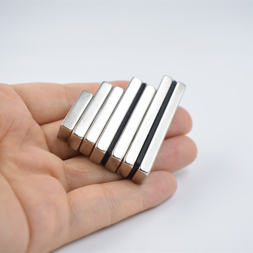 2 stk neodym magnet dobbelt hul sjælden jord lille stærk sort rektangel permanent køleskab ndfeb nikkel magnetisk