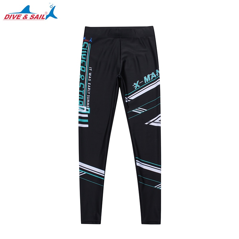 Male Summer Beach Swimming Surfing Leggings Men Beach Swimwear Rash Guard Man Slim-fit Sports Pants