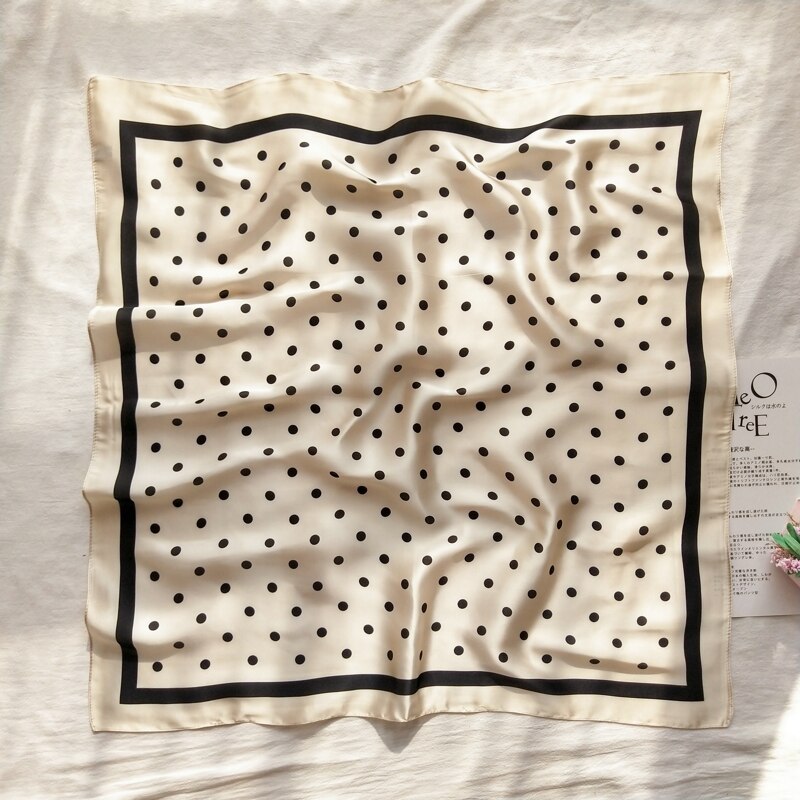 70 * 70ins Lente Zomer Sjaal Kleine Vierkante Sjaal Vrouwelijke Koreaanse Artistieke Decoratieve Polka Dot Vrouwen Halsdoek Sjaal: 7