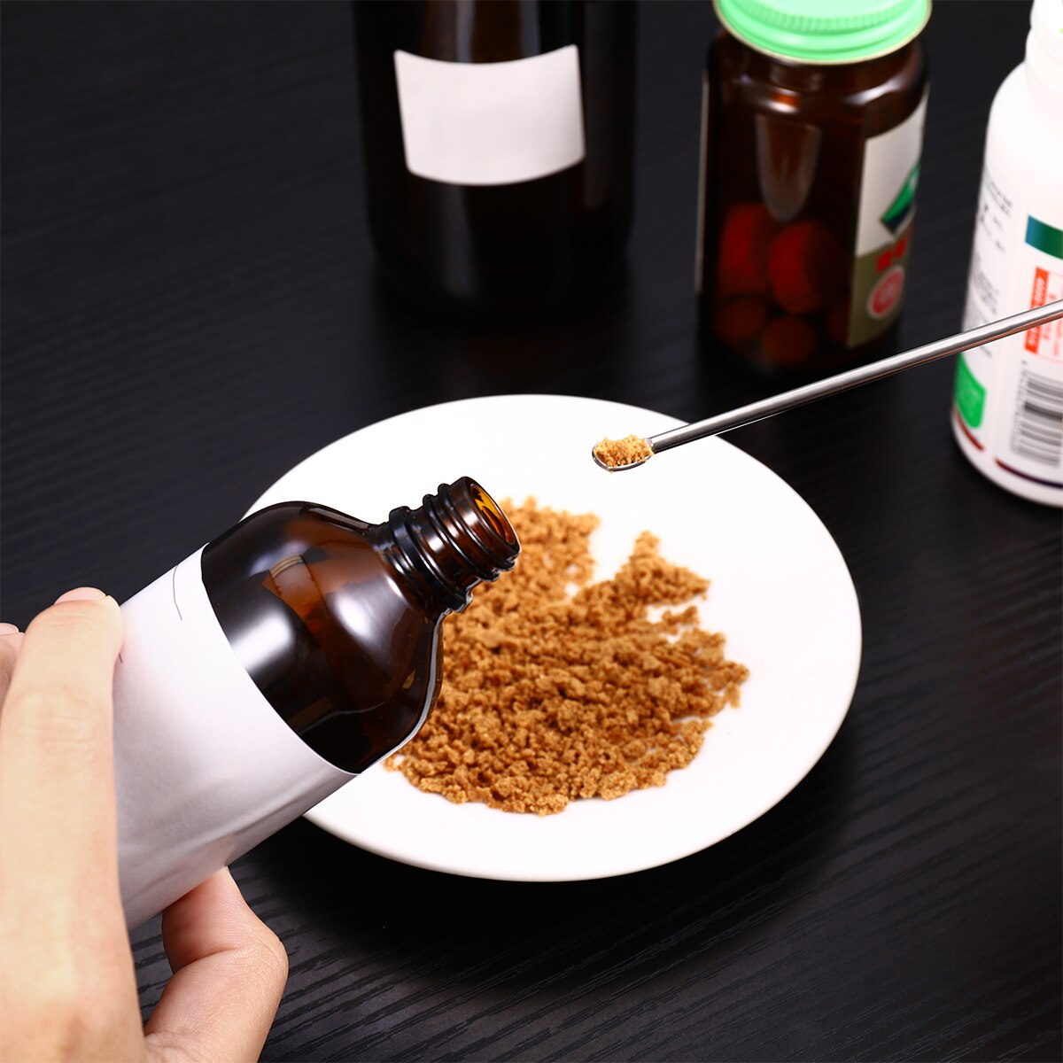 3 szt. Łyżki ze stali nierdzewnej mikro laboratoryjne łyżki odczynniki robić pobierania próbek łyżki laboratoryjne