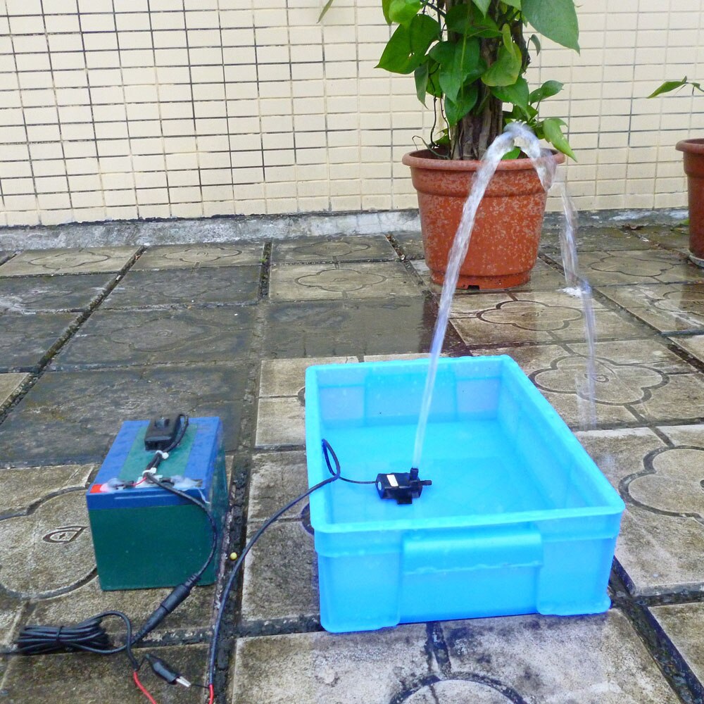 Ultra-støjsvag mini olie vandpumpe  dc12v 4.5w mikro børsteløs vandtæt dc pumpe nedsænket springvand akvarium cirkulerende