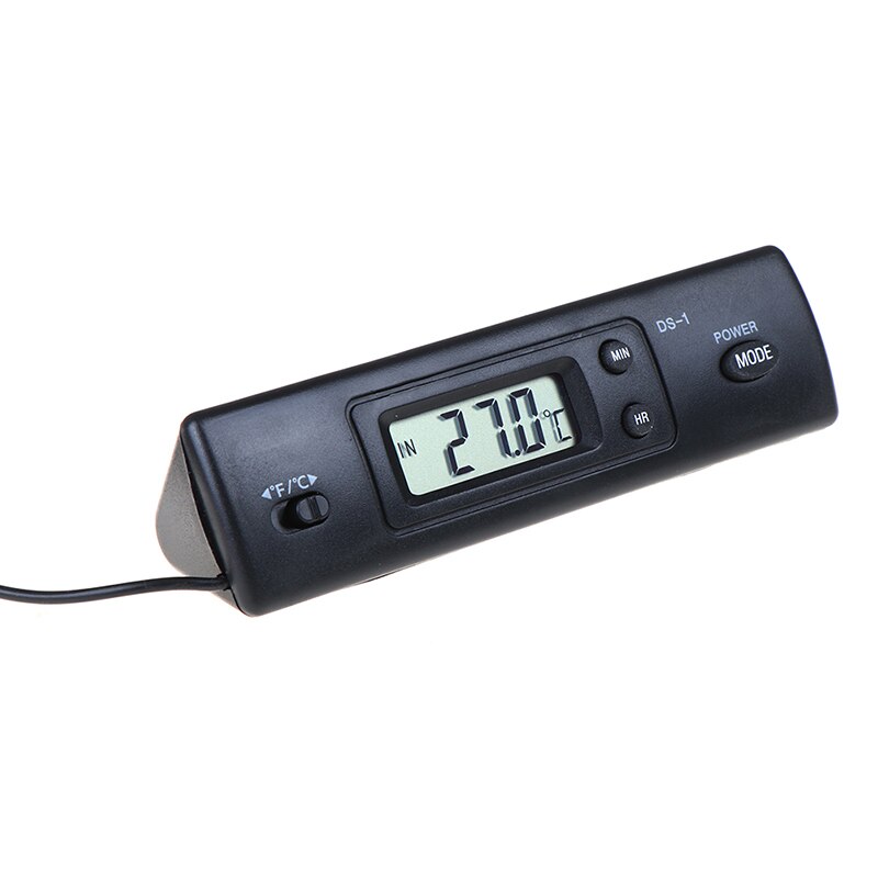 Auto bil inne termometer m/sensor for a/c digital lcd display