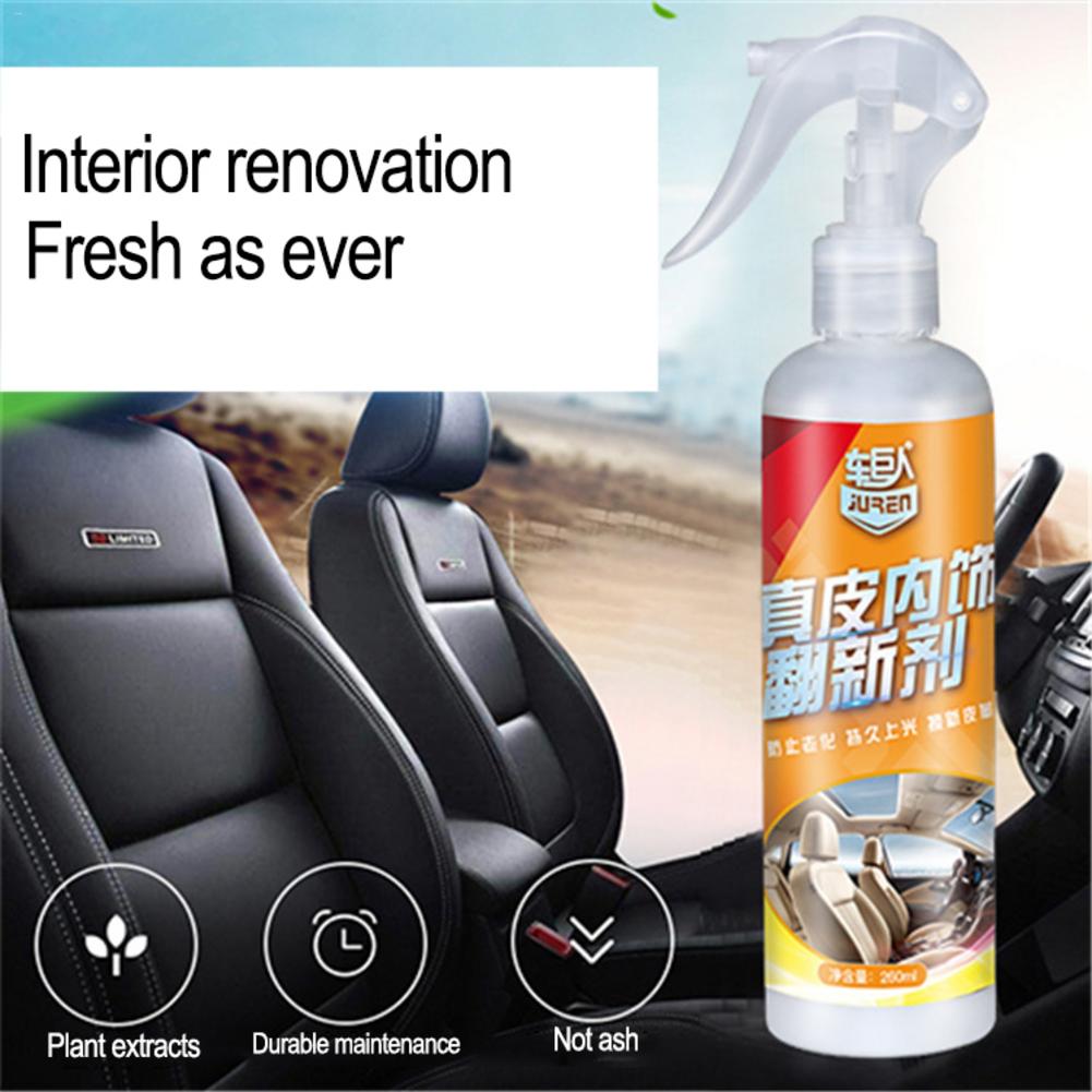 200ml Car Interior Polishing Wax Coating Decorative Leather Wax Glasses Waterproof Plastic Panel Spraying Agent Renewal