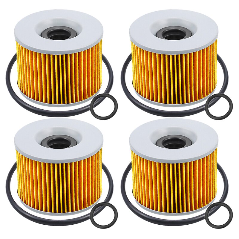 1/2/4 Pcs Motorcycle Oil Filter for Kawasaki ZX400F ZX550 GPZ550 ZX600 Ninja 600R ZX 600 ZX750 ZX900 ZX1000 ZX1100 ZX7 ZX10 ZX11: Yellow-4 pcs